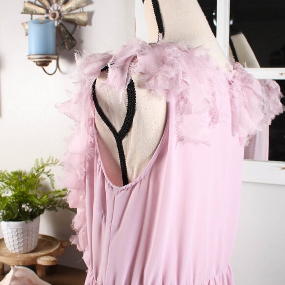 Amadi Chic Ruffle Sleeveless Top Size Large - Picture 4 of 6